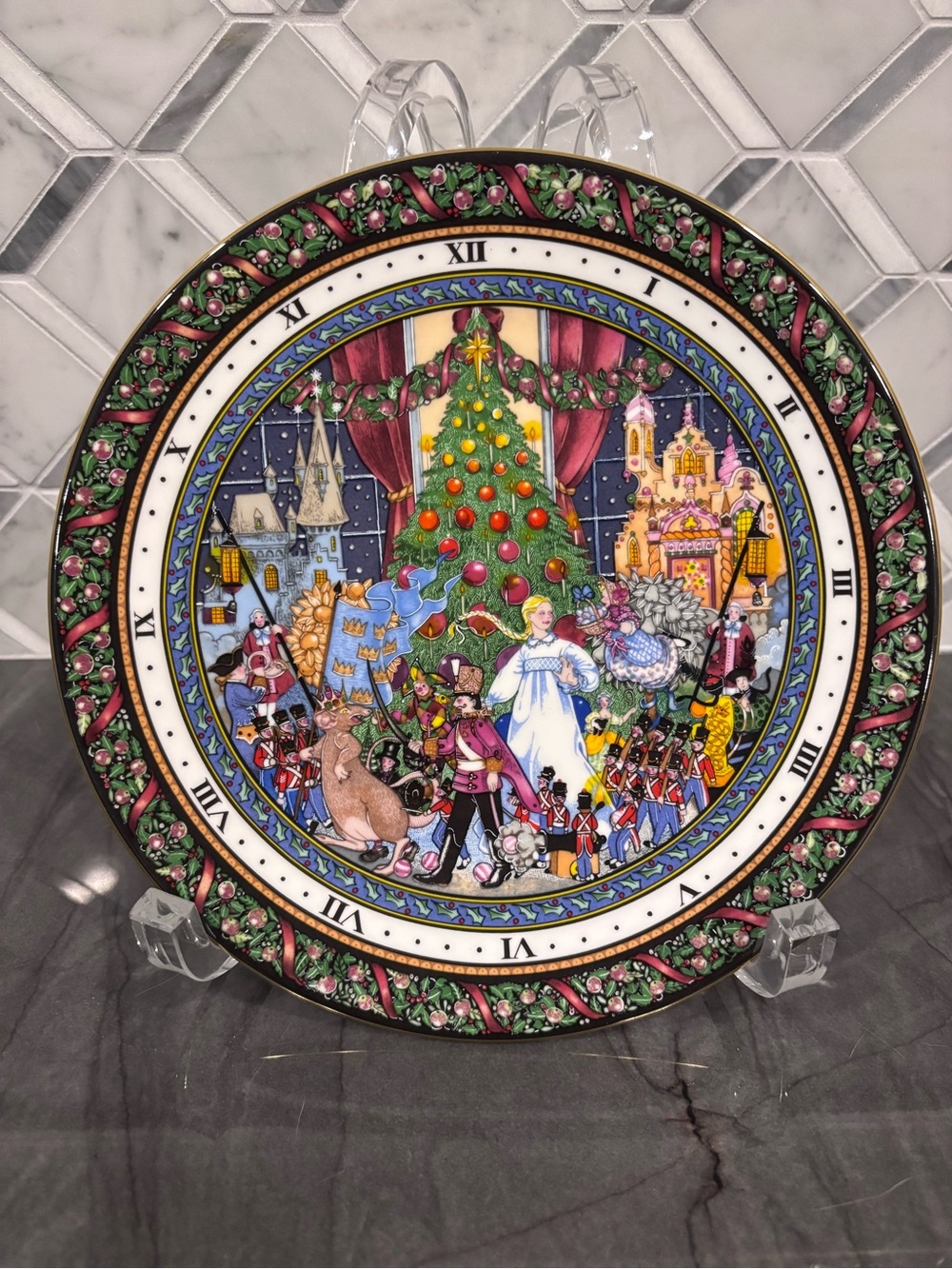 Royal Worcester vintage Christmas Tales No. 1 The Nutcracker salad Plate 8.25"